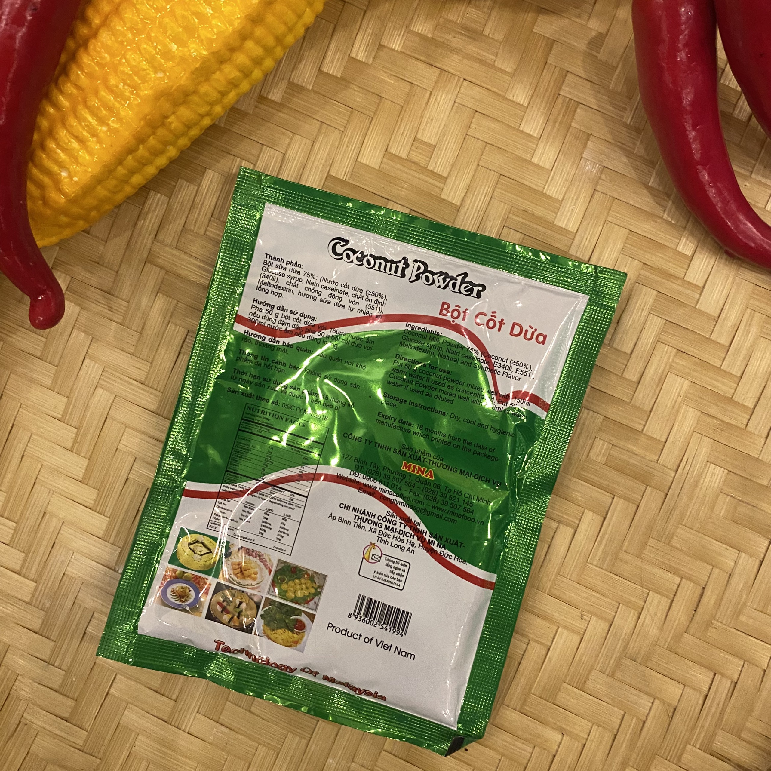 BỘT CỐT DỪA HIỆU QUẢ TÁO-50GR