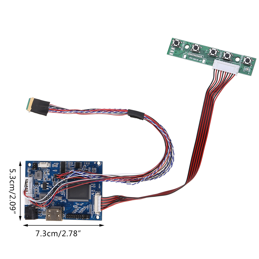 1 Bộ HDMI tương thích LVDS Bảng điều khiển 40pin bộ cáp cho Raspberry Pi 3 hỗ trợ hai màu đèn báo LED hiển thị