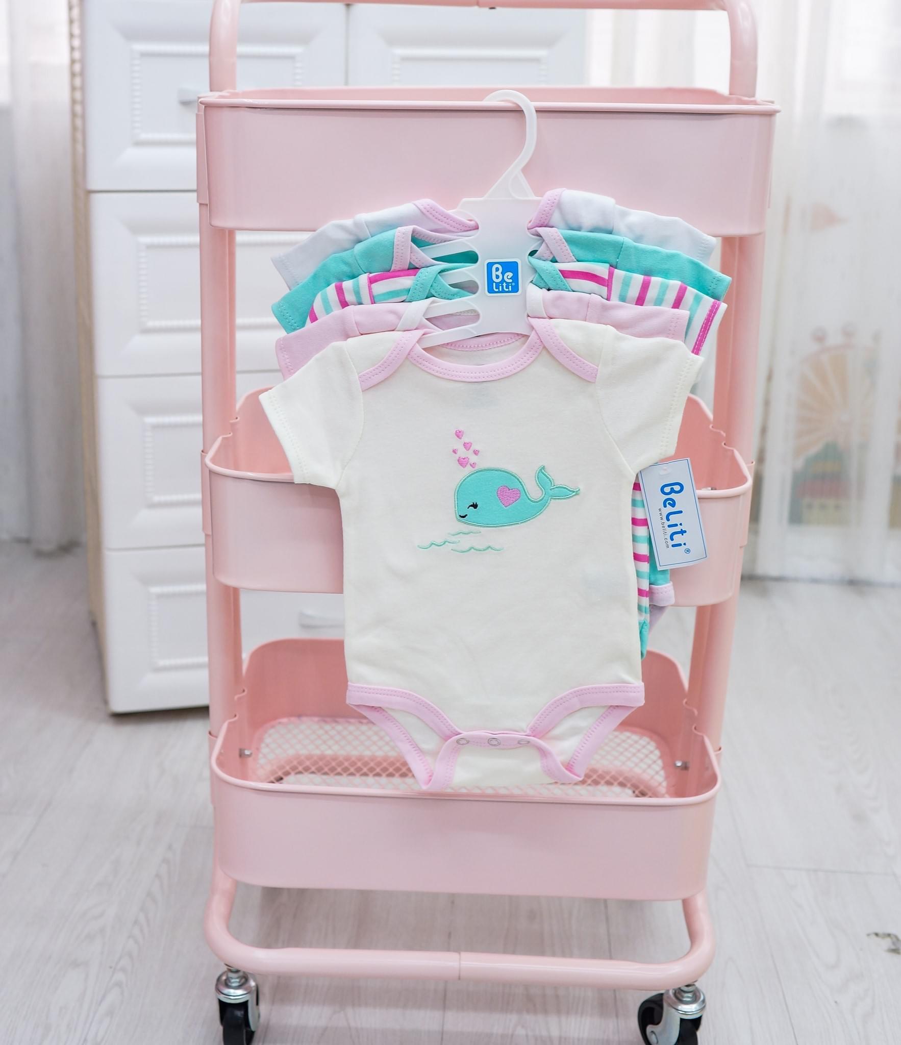 Set 5 Bodysuite Cộc Tay Bé Gái (Giao ngẫu nhiên)