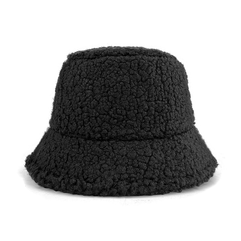 Hanlu Winter bucket hat outdoor warm hat solid color bucket hat