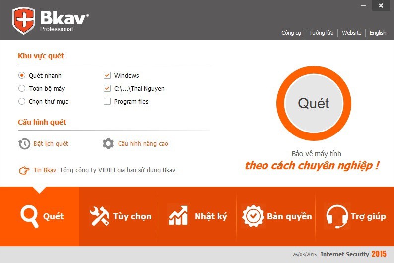 5c phần mềm diệt virus BKAV PRO 2023