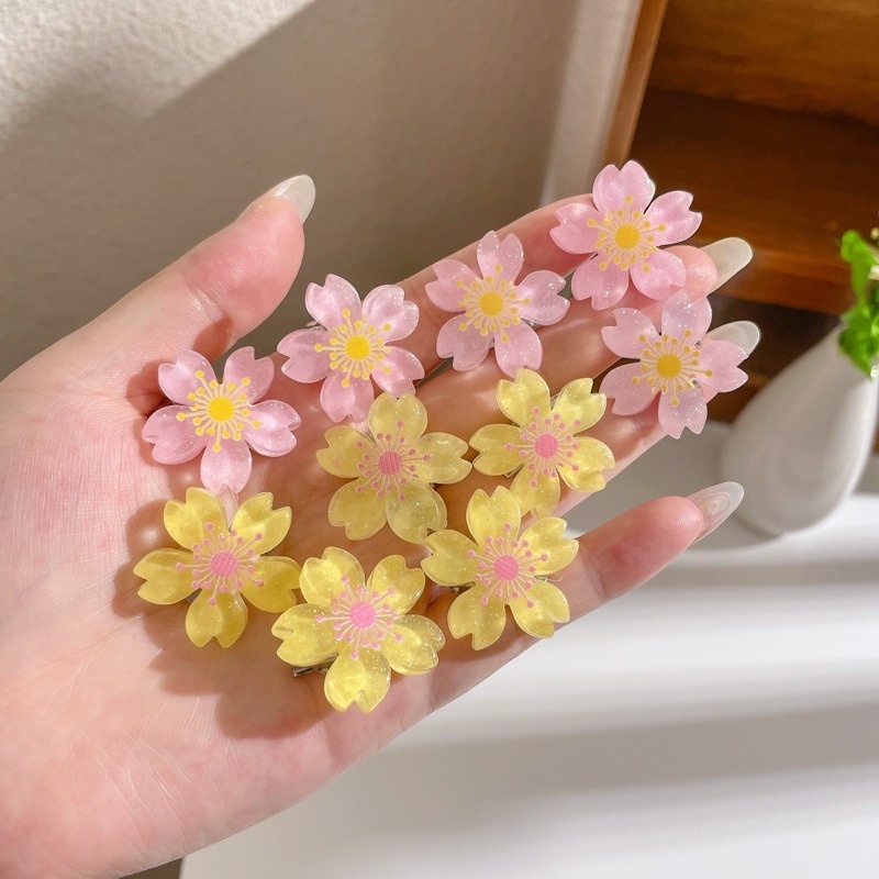 Kẹp tóc hoa anh đào hàn quốc kẹp tóc hoa mini ngọt ngào