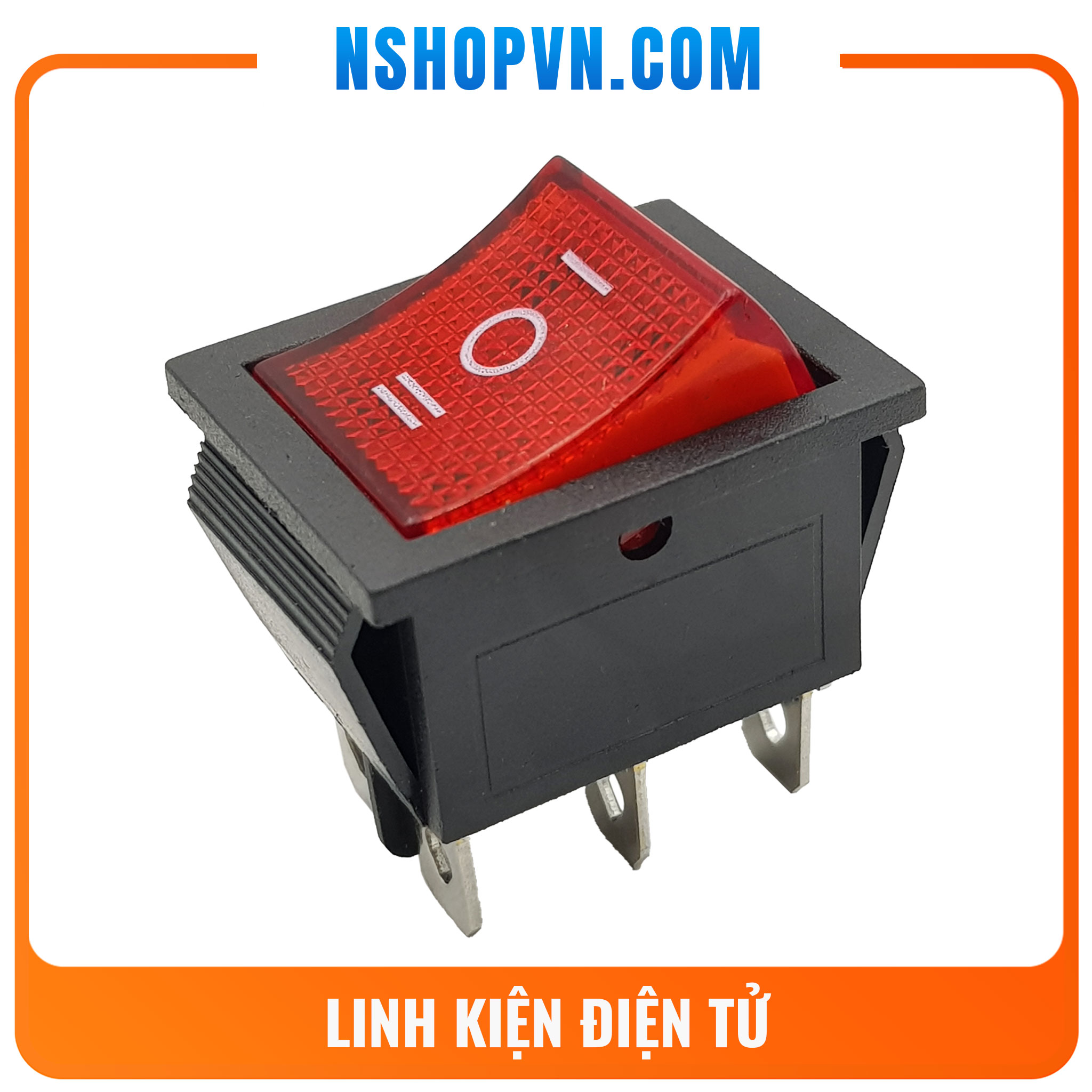 Công tắc 6 chân 3 vị trí KCD4 | công tắc đảo chiều màu đỏ