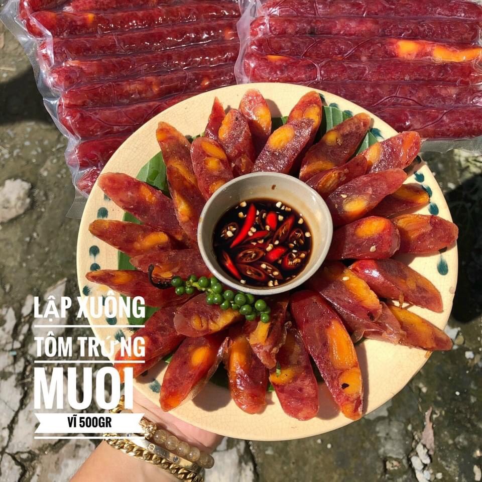 lạp xưởng tôm trứng muối  1kg