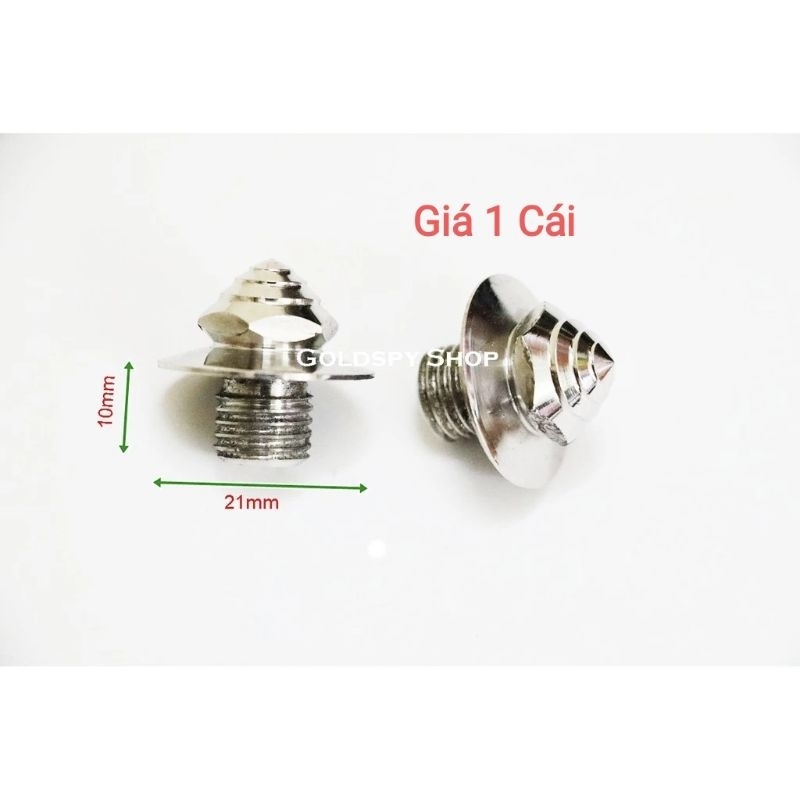 Ốc chân gương Salaya ren xuôi 10 ly inox gắn Wave Dream