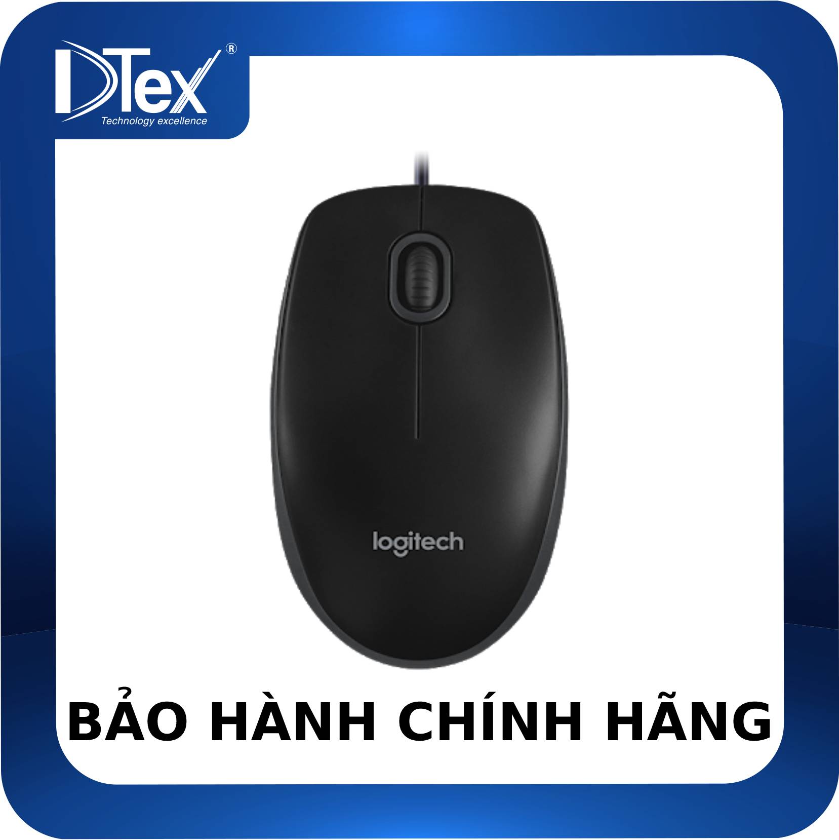 Chuột vi tính có dây Logitech B100 - Hàng Chính Hãng