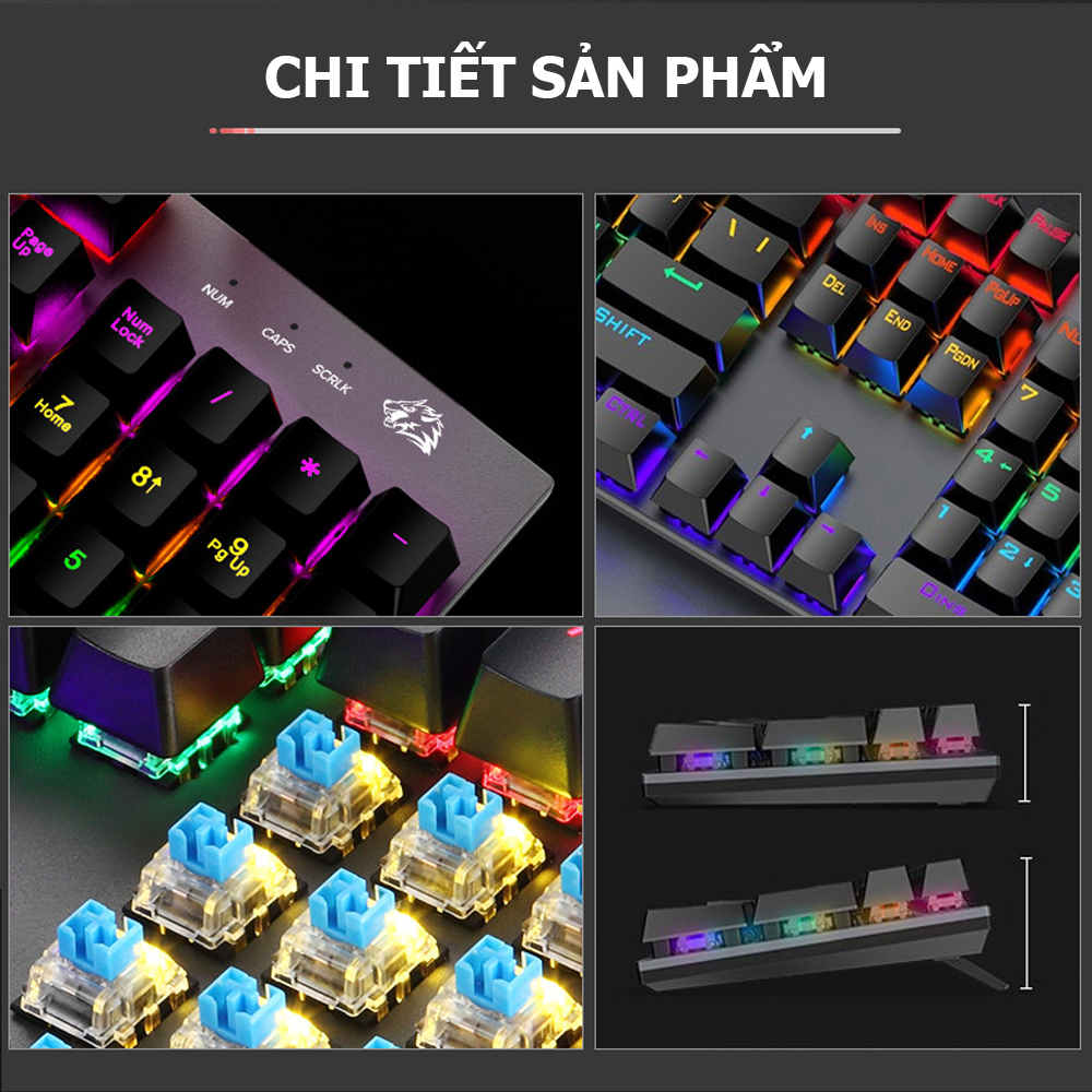 Bàn Phím Cơ POERMAX K1 Blue Switch Có Dây