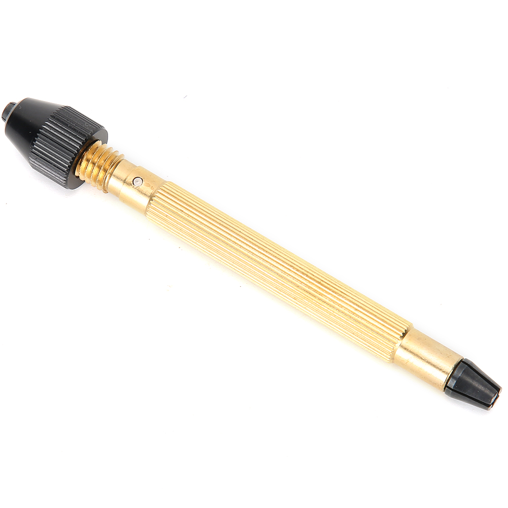 3pcs Copper Pin Vise Twisted Drill Bit Hand Drill Watch Repairing Tool Accessory