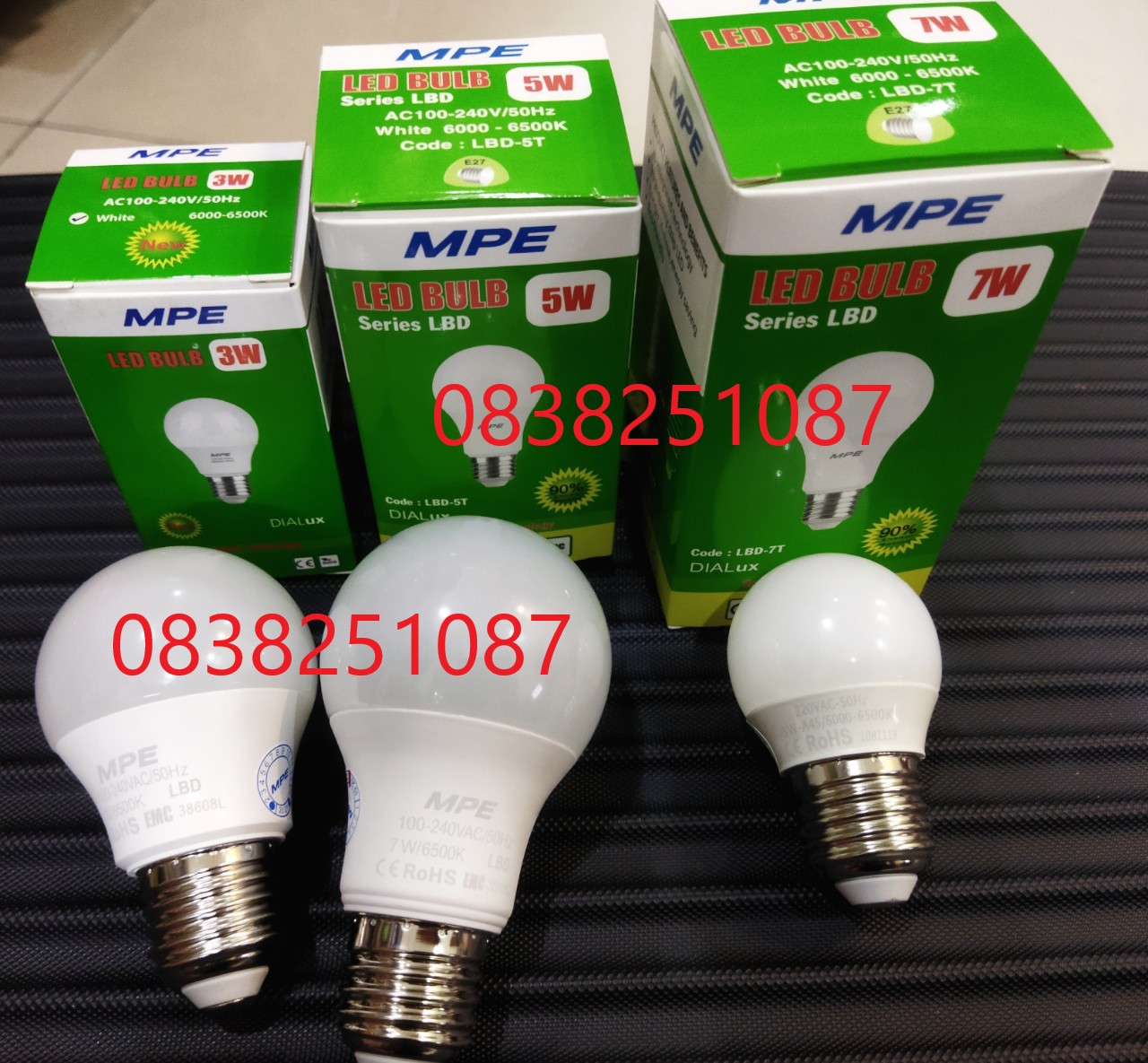 Bóng led Bulb 3W 5W 7W MPE ( Ánh sáng Trắng )