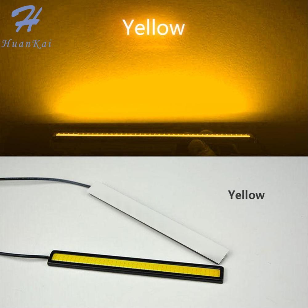 【In Stock Fit All Cars】2Pcs 17cm 12V 9W Waterproof Car COB LED Strip Car Daytime Running Fog Lamp Auto Driving Light