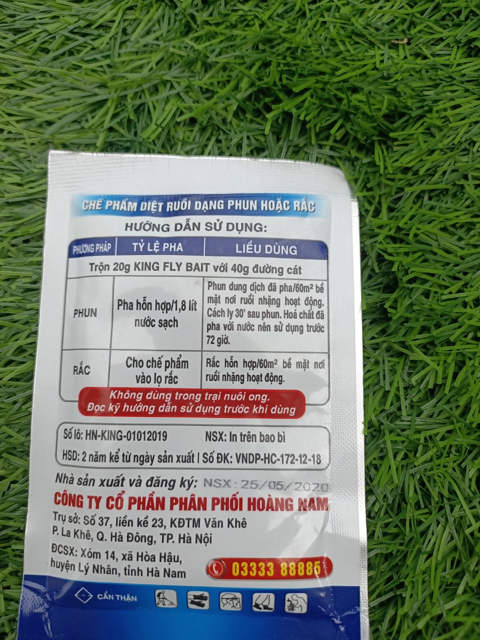 Bột phun hoặc rắc diệt ruồi King Fly Bait 20gr