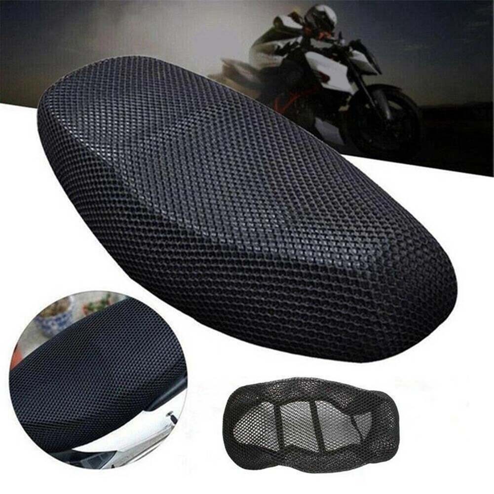 Motorcycle Cushion Seat Cover Motorcycle Anti-Slip Black Breathable Mesh