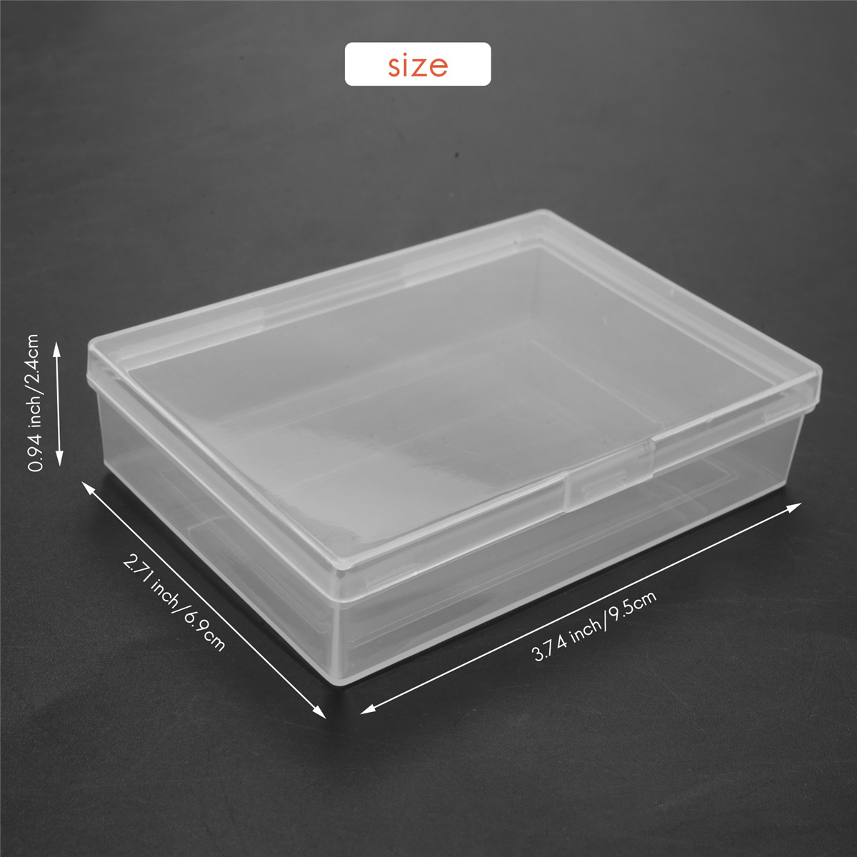 10Pcs Box Trading Card Case Card Storage Organizer Clear Card Case Plastic Storage Box for Gaming Cards