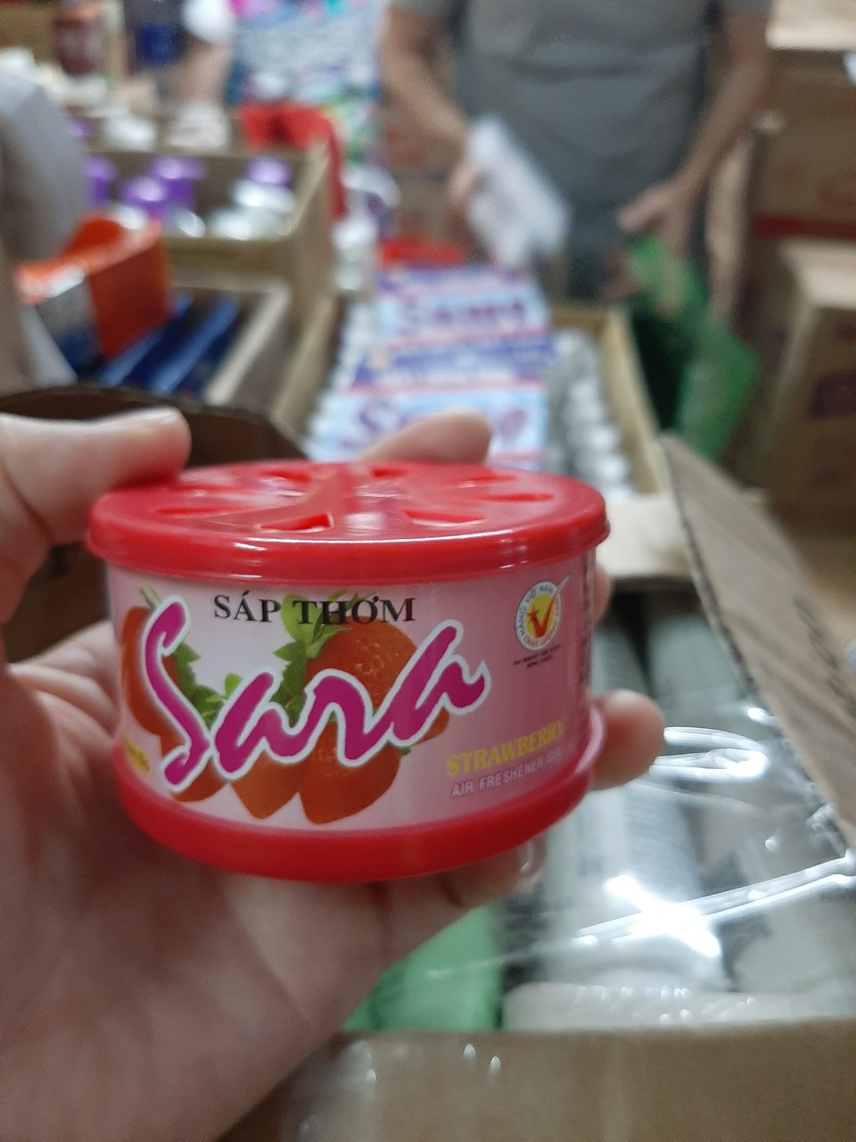 Sáp Thơm SARA 75G (Chanh, Hoa Hồng, Lài, Dâu)