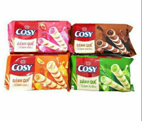 Bánh quế COSY kem cam 132g