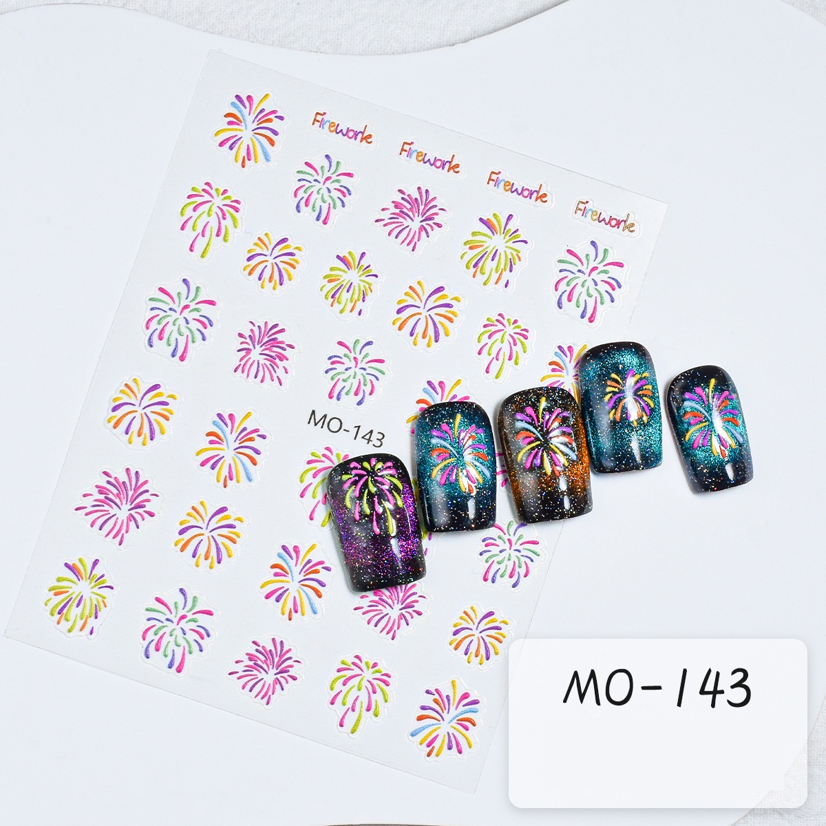 Sticker Lụa Nổi 5D | Pháo Hoa Tết 2024 | Hình Dán Móng Tay