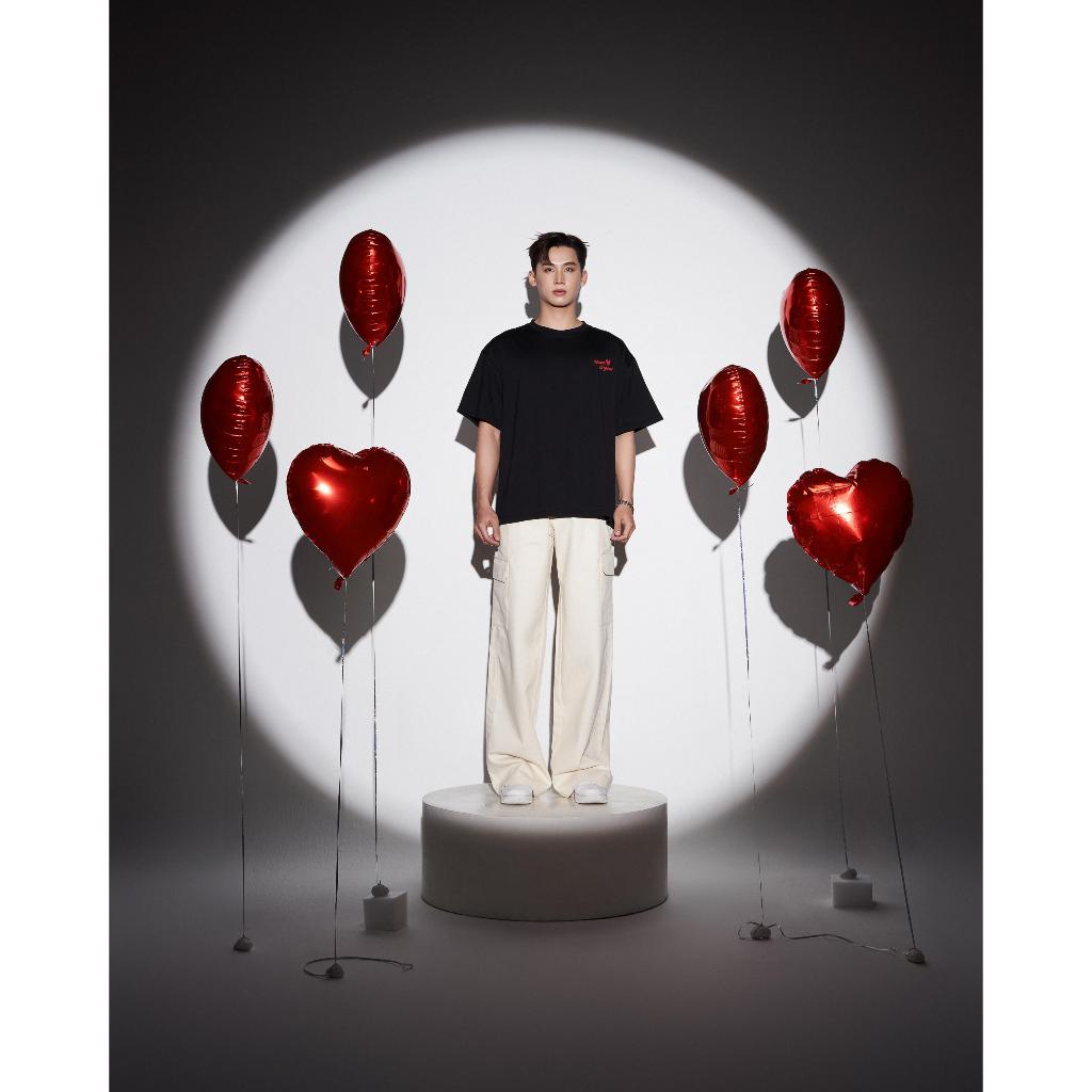 Áo thun Cotton cao cấp - THUNN ORIGINAL Love Text Tee-BLACK