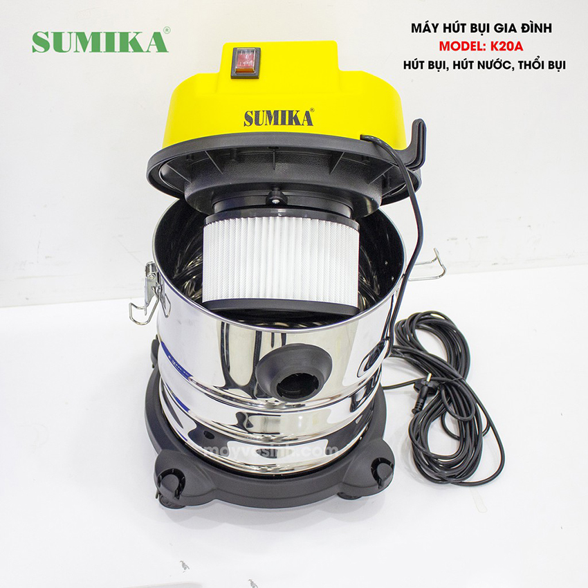 Máy hút bụi Sumika Model: K20A ( hút bụi – nước + thổi )