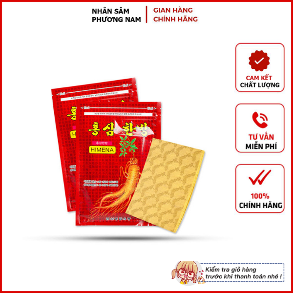 Combo 10 Gói Cao Dán Sâm Himena Đỏ Hàn Quốc 20 Miếng