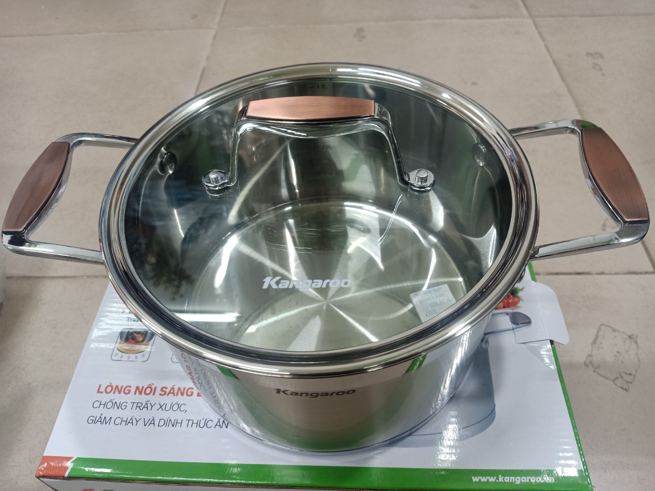 Nồi inox cao cấp Kangaroo KG3CS226 26cm