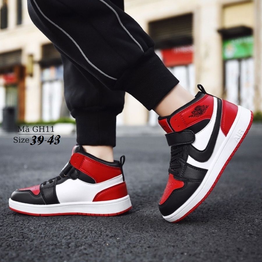 Giày Jordan cổ cao Đỏ Đen💥 Sneaker nam nữ đủ size