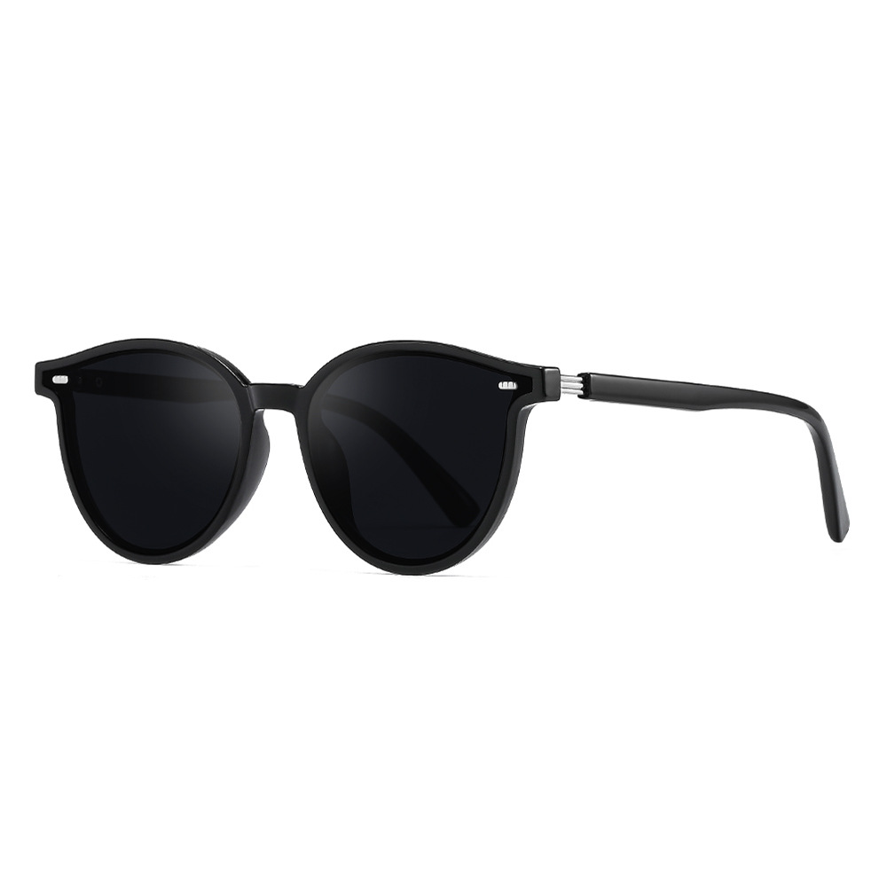 Korean Round Frame Polarized Sunglasses for Women and Men Fashion Frame