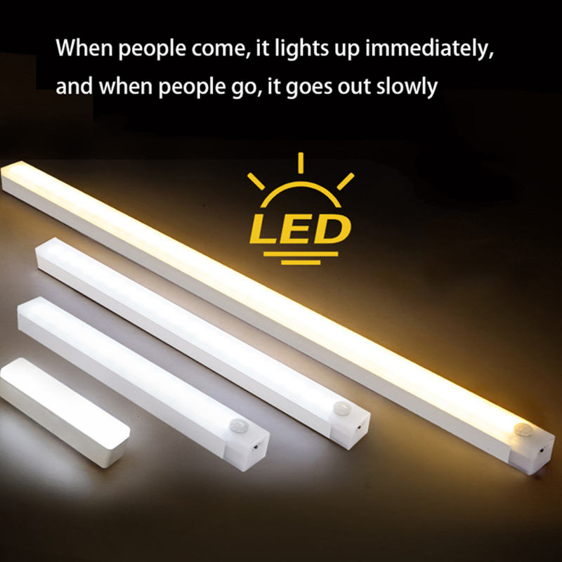 Long strip sensor light human body sensor light led night light kitchen wardrobe cabinet corridor light
