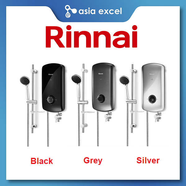 RINNAI REI-B330NP BLACK/GREY/SILVER INSTANT WATER HEATER WITH HANDSHOWER  SET | Lazada Singapore