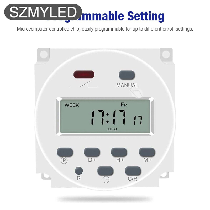Dc 12v Lcd Digital Timer Programmable Time Week Date Display Energy-saving Timer With Memory Function