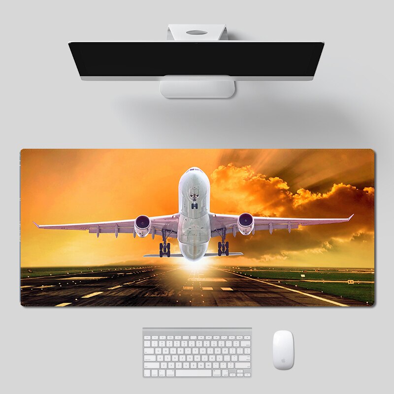 Plane Aircraft Flight Clouds Laptop Keyboard Desk Mat Office Computer Mouse Pad Laptop Mouse Pad Game Mouse Mat