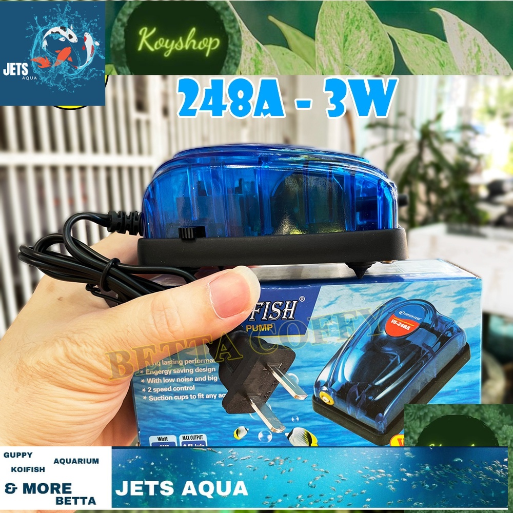 Máy sục khí oxy 1-2 vòi vipsun 248a 348a oxi loại tốt