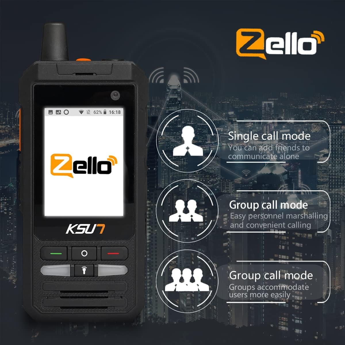 Two Way Radio Phone Zello 4G Network Radio 100 Miles Long Range Handheld  Smartphone WiFi Camera 2.4 Inch Screen Android KSUN ZL20 Lazada PH