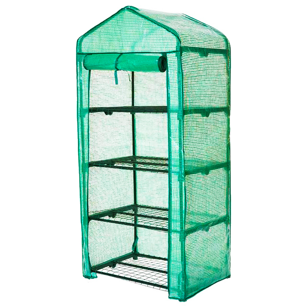 Litgrow 3-Tier 4 Shelf Mini Walk-in Garden Greenhouse with Transparent Cover 