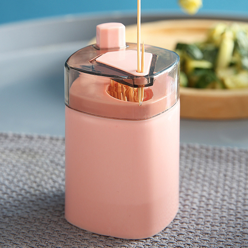 Toothpick box automatic pop-up personalized creative high-end home cotton toothpick tube pressed toothpick bucket