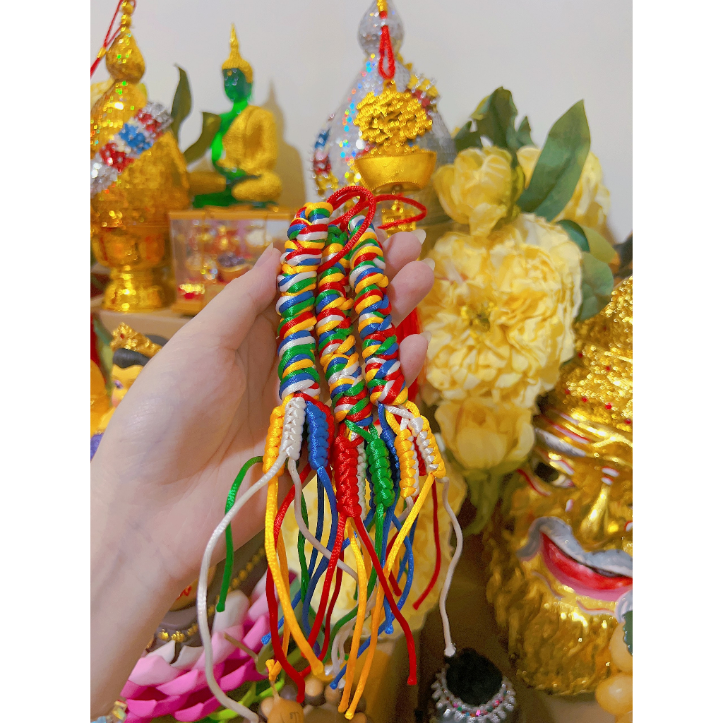 Dây treo ngũ sắc móc khoá xe