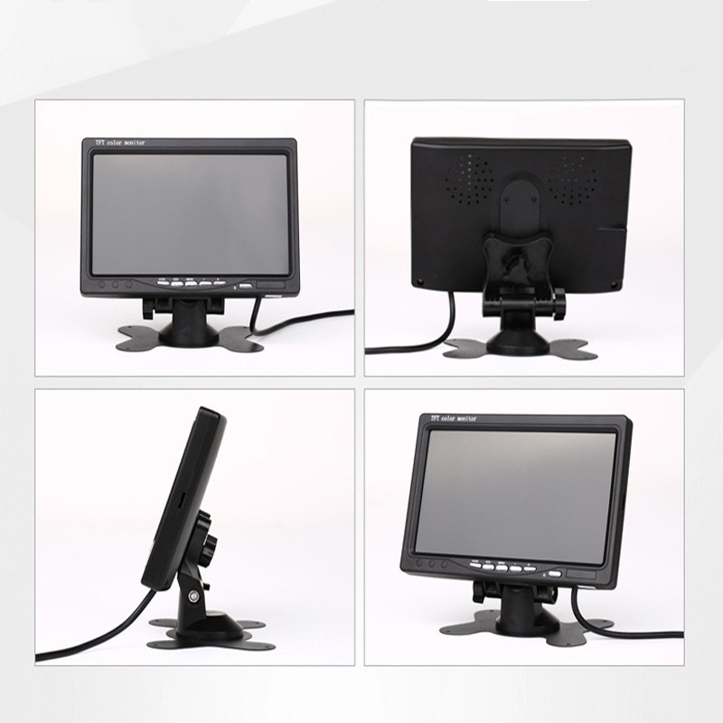 7 Car TFT LCD Screen Monitor Rear View Reversing Backup Camera Kit with ...