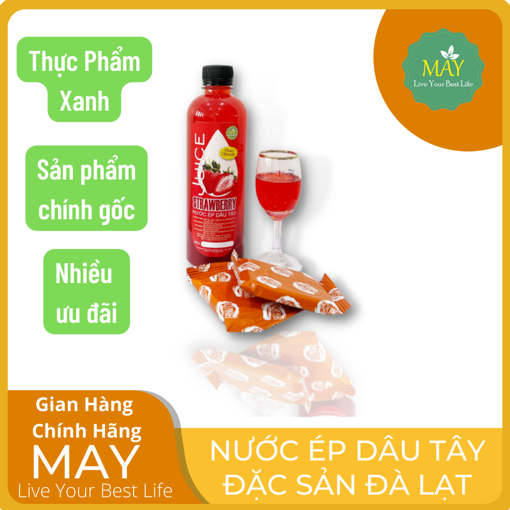 Nước ép dâu tây đà lạt chai 500ml