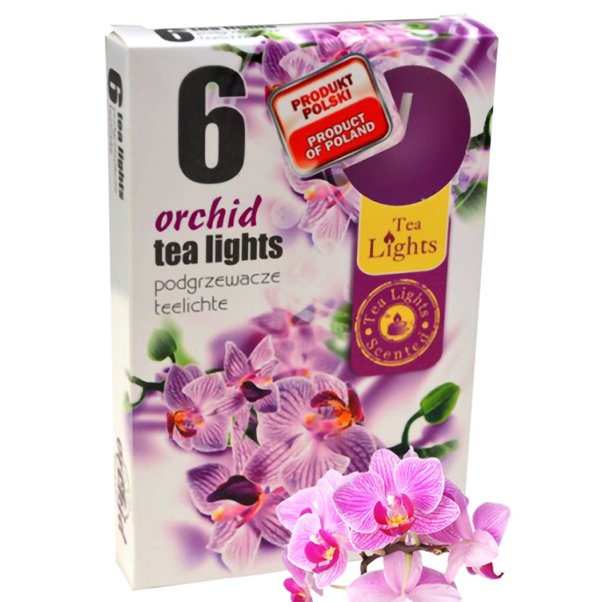 Hộp 6 Nến Thơm Tealight Admit ADM7708 Orchid (Hoa địa lan)