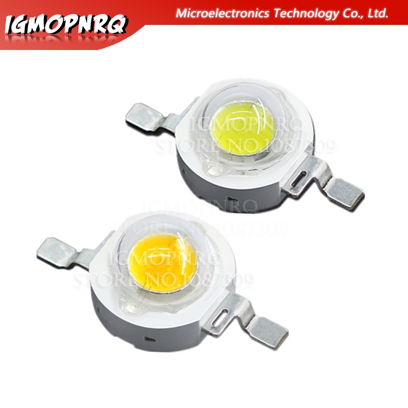 10PCS 1W LED White Red Yellow Green Blue 5 Colors high power led beads high brightness LED integrated circuit