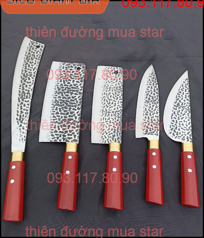 Bộ dao bếp thép nhíp ô tô