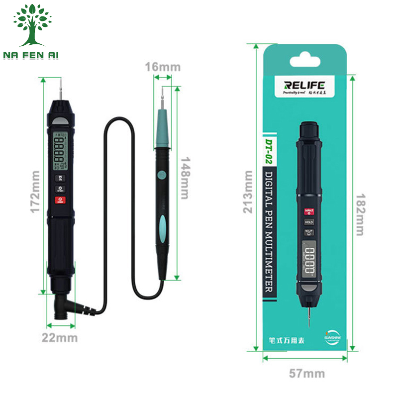 DT-02 Pen Type Multimeter Measures Current and Voltage Buzzer Measures Electronic Components