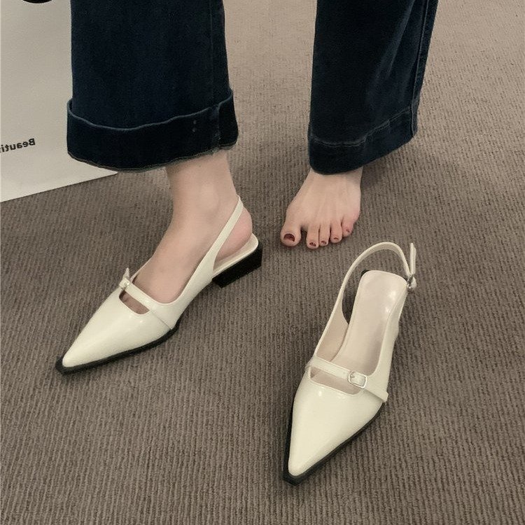 Giày Sandal Đế Thấp Mũi Nhọn Thời Trang Dành Cho Nữ