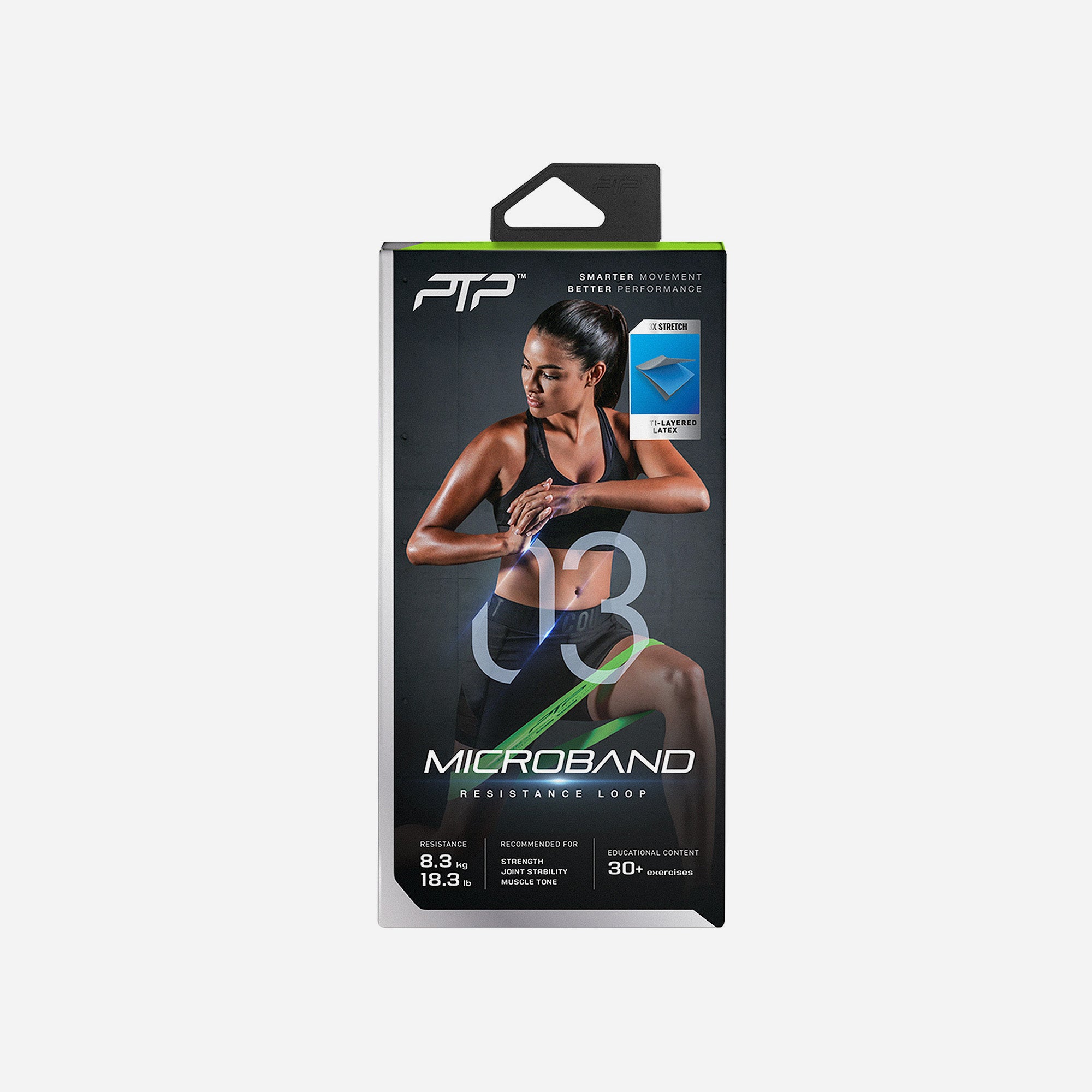 PTP Microband Medium Green MICRO3