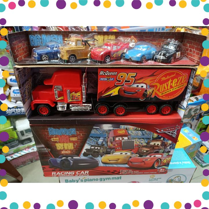 Bộ đồ chơi xe tải Lightning mcqueen bánh đà (919-115)