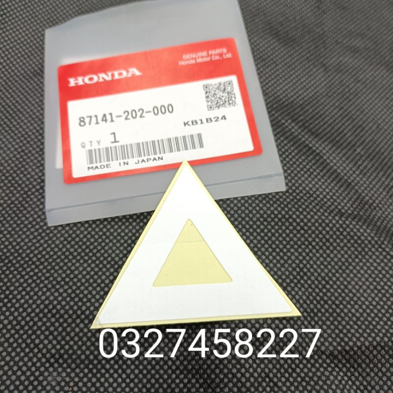 Tem tam giác dán dè nhựa đuôi xe máy Honda zin chính hãng