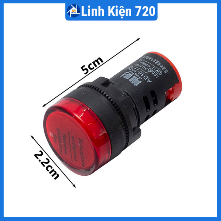 Đèn báo nguồn DC 24V AD16-22D/S23 màu xanh/vàng/đỏ