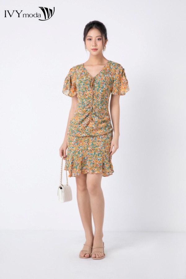 Đầm đuôi cá họa tiết hoa nhí ivy moda ms 48b8765