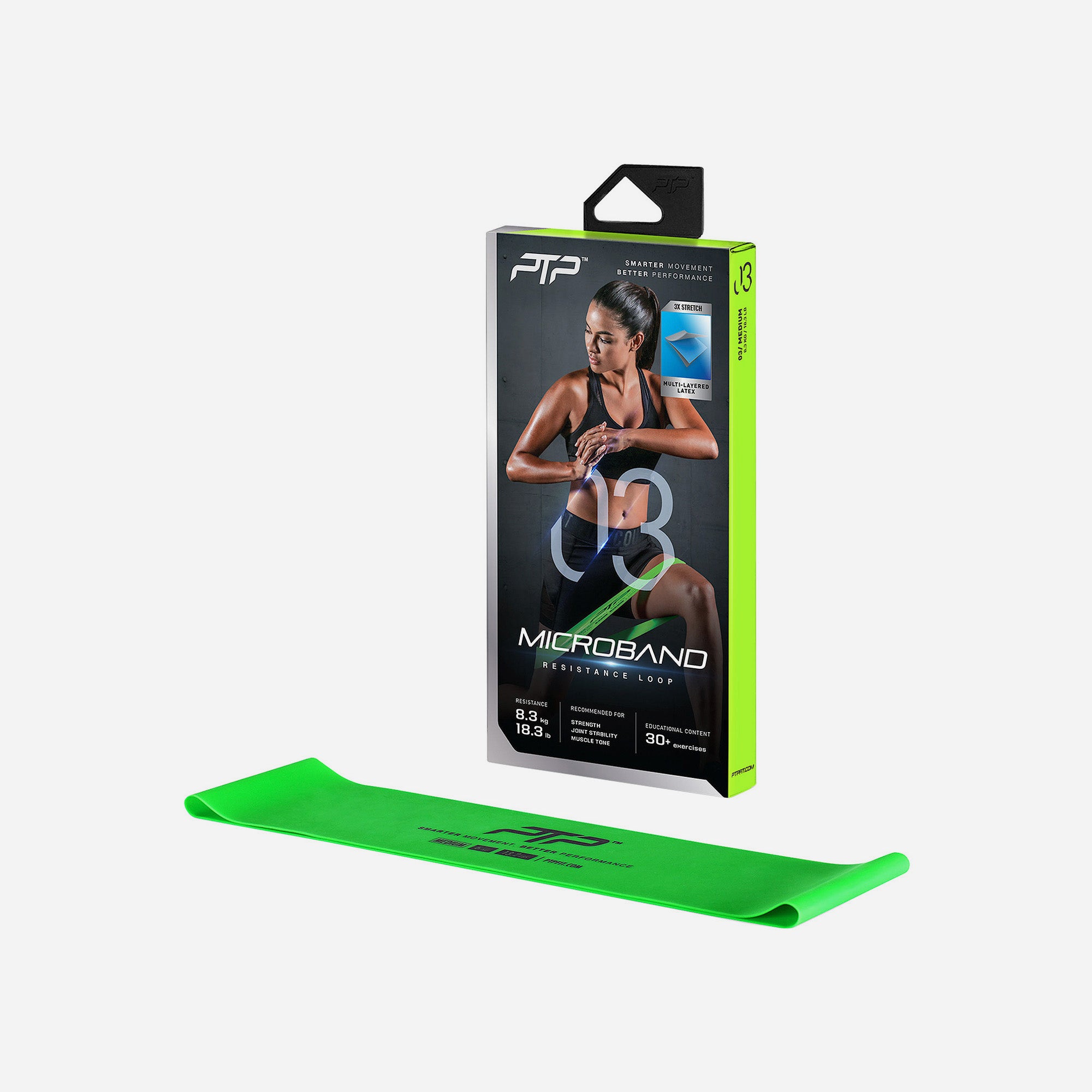PTP Microband Medium Green MICRO3