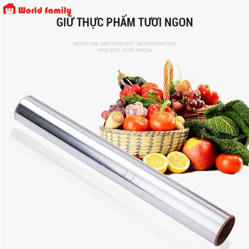 Cuộn Giấy Bạc Nướng Thịt Cá, Bọc Thực Phẩm 30cm x 10ft - S379