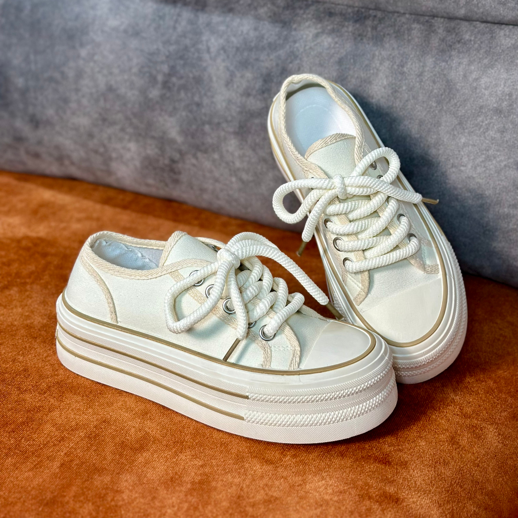 [SIÊU SALE NĂM MỚI] [FREESHIP + VOUCHER] Giày thể thao nữ basic dây thừng đế 5cm Tifani